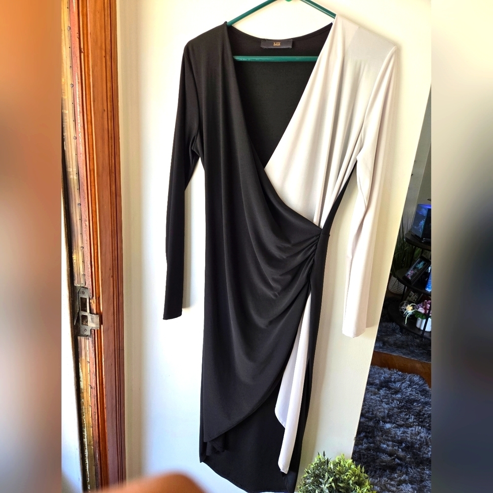 LIX Black/White Elegant Dress Sz Lg